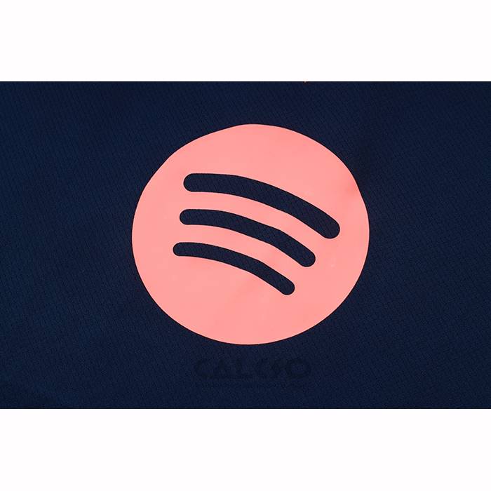 Tuta da Track FC Barcellona Manica Corta 2025-2026 Blu Rosa - Pantaloncini